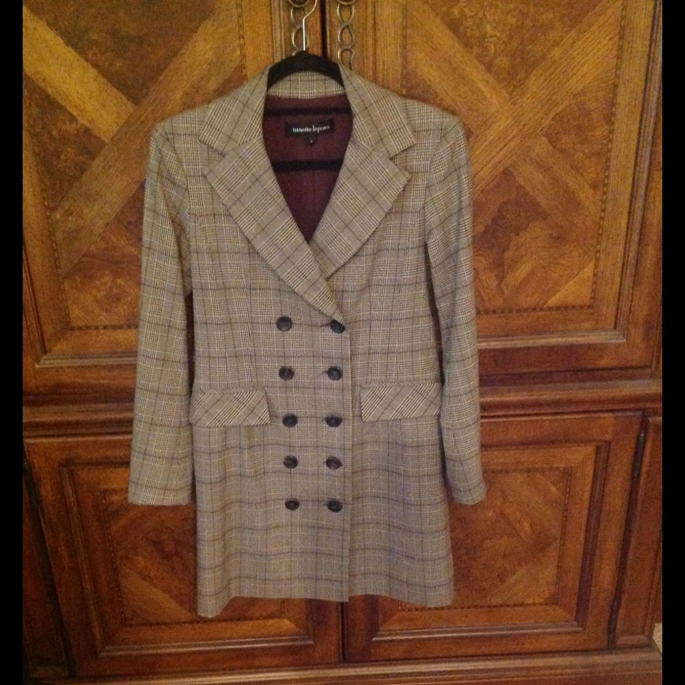 Mini dress by Nanette Lepore in glen plaid.